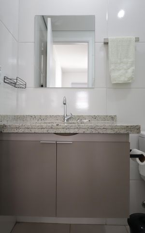 Apartamento para alugar com 27m², 1 quarto e sem vagaBanheiro da Suíte