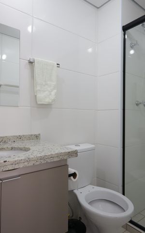 Apartamento para alugar com 27m², 1 quarto e sem vagaBanheiro da Suíte