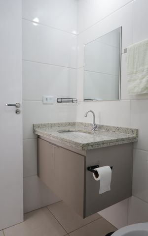 Apartamento para alugar com 27m², 1 quarto e sem vagaBanheiro da Suíte