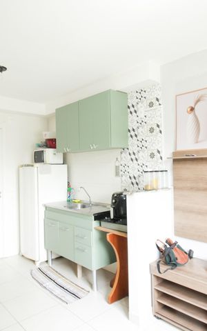Apartamento à venda com 32m², 2 quartos e sem vaga Apartamento à venda com 32m², 2 quartos e sem vagaSala / Cozinha