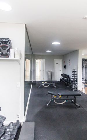 Apartamento para alugar com 46m², 1 quarto e 1 vaga Apartamento para alugar com 46m², 1 quarto e 1 vagaAcademia