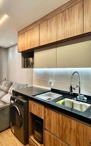 Apartamento à venda com 24m², 1 quarto e sem vaga Apartamento à venda com 24m², 1 quarto e sem vagaSala/Cozinha
