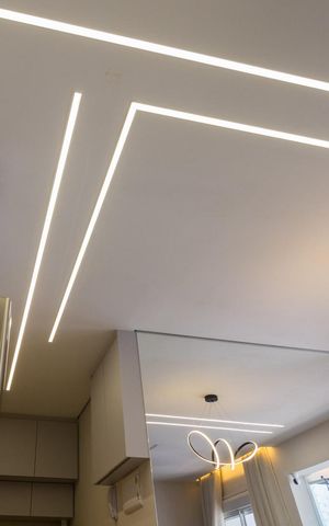 Apartamento à venda com 38m², 1 quarto e 1 vaga Apartamento à venda com 38m², 1 quarto e 1 vagaDetalhe da iluminação