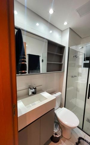 Apartamento à venda com 46m², 2 quartos e 1 vaga Apartamento à venda com 46m², 2 quartos e 1 vagaBanheiro