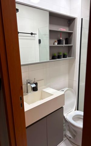 Apartamento à venda com 46m², 2 quartos e 1 vaga Apartamento à venda com 46m², 2 quartos e 1 vagaBanheiro