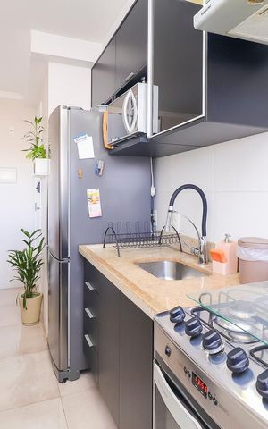 Apartamento à venda com 54m², 2 quartos e 1 vagaCozinha e Área de Serviço