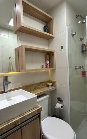 Apartamento à venda com 50m², 2 quartos e 1 vaga Apartamento à venda com 50m², 2 quartos e 1 vagaBanheiro