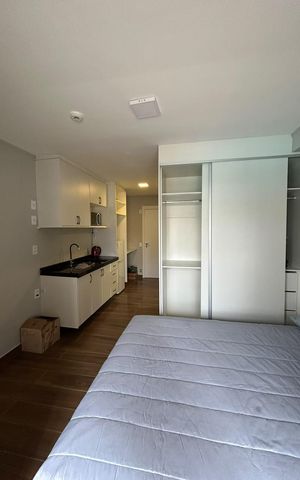 Studio à venda com 26m², 1 quarto e sem vaga