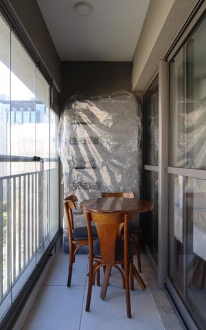 Studio à venda com 25m², 1 quarto e sem vagaVaranda