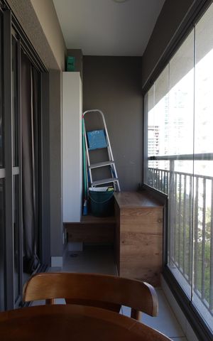 Studio à venda com 25m², 1 quarto e sem vagaVaranda