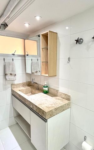 Apartamento para alugar com 83m², 2 quartos e 2 vagasBanheiro