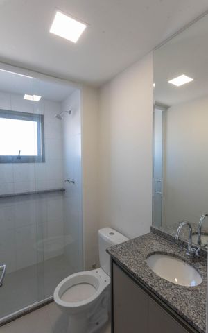 Apartamento para alugar com 66m², 2 quartos e 1 vaga Apartamento para alugar com 66m², 2 quartos e 1 vagaBanheiro da Suíte