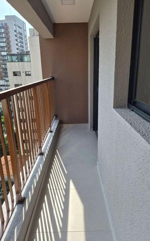 Studio para alugar com 29m², 1 quarto e sem vaga Studio para alugar com 29m², 1 quarto e sem vagaVaranda