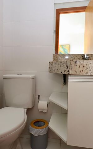 Studio para alugar com 22m², 1 quarto e 2 vagas Studio para alugar com 22m², 1 quarto e 2 vagasBanheiro