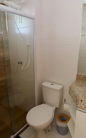 Studio para alugar com 22m², 1 quarto e 2 vagas Studio para alugar com 22m², 1 quarto e 2 vagasBanheiro