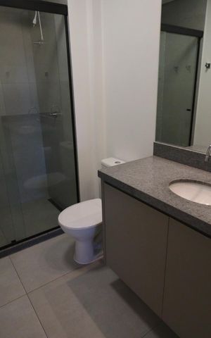 Studio para alugar com 38m², 1 quarto e 1 vaga Studio para alugar com 38m², 1 quarto e 1 vagaBanheiro da Suíte