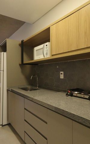 Studio para alugar com 38m², 1 quarto e 1 vaga Studio para alugar com 38m², 1 quarto e 1 vagaCozinha