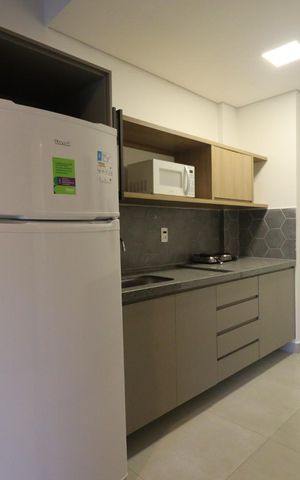 Studio para alugar com 38m², 1 quarto e 1 vaga Studio para alugar com 38m², 1 quarto e 1 vagaCozinha