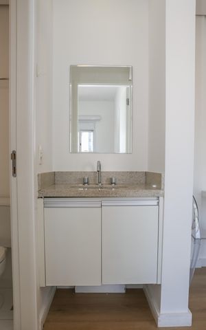 Apartamento para alugar com 36m², 1 quarto e 1 vaga Apartamento para alugar com 36m², 1 quarto e 1 vagaBanheiro