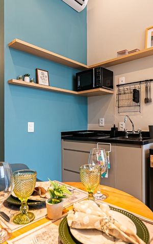 Studio à venda com 34m², 1 quarto e sem vaga Studio à venda com 34m², 1 quarto e sem vagaCozinha