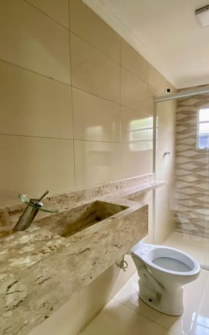 Casa para alugar com 91m², 3 quartos e 1 vagaBanheiro da Suíte 2