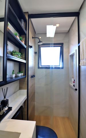 Apartamento à venda com 58m², 2 quartos e 2 vagasQuarto 1 - Suíte Banheiro 