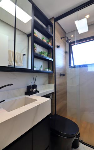 Apartamento à venda com 58m², 2 quartos e 2 vagasQuarto 1 - Suíte Banheiro 