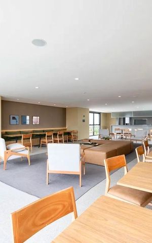 Apartamento à venda com 28m², 1 quarto e sem vaga Apartamento à venda com 28m², 1 quarto e sem vagaÁrea comum - Salão de festas
