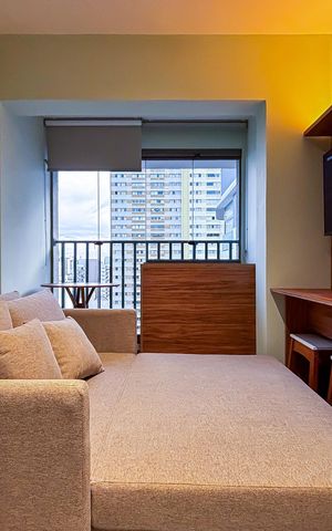Apartamento para alugar com 27m², 1 quarto e sem vaga