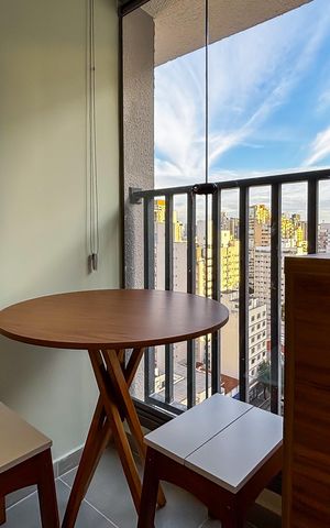 Apartamento para alugar com 27m², 1 quarto e sem vaga