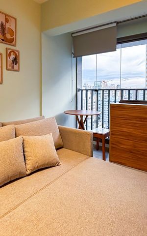 Apartamento para alugar com 27m², 1 quarto e sem vaga