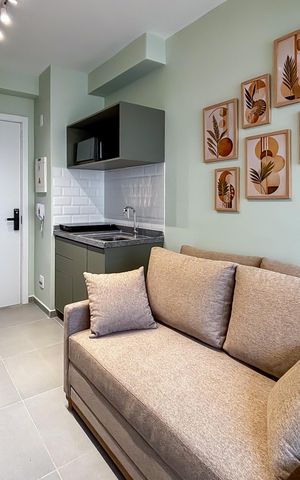 Apartamento para alugar com 27m², 1 quarto e sem vaga