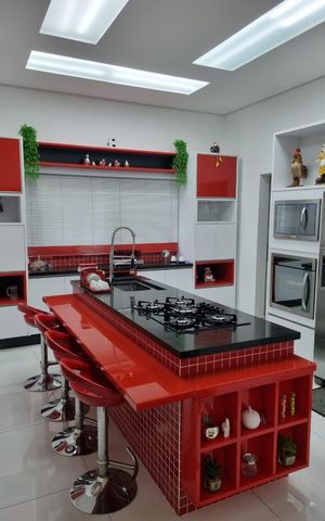 Casa de condomínio para alugar com 400m², 4 quartos e 4 vagas Casa de condomínio para alugar com 400m², 4 quartos e 4 vagasCozinha