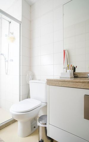 Apartamento à venda com 143m², 3 quartos e 2 vagasBanheiro da suíte