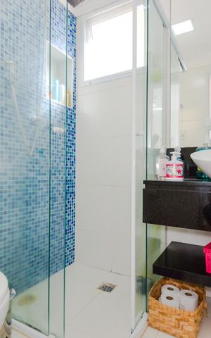 Apartamento à venda com 83m², 2 quartos e 2 vagasBanheiro da Suíte