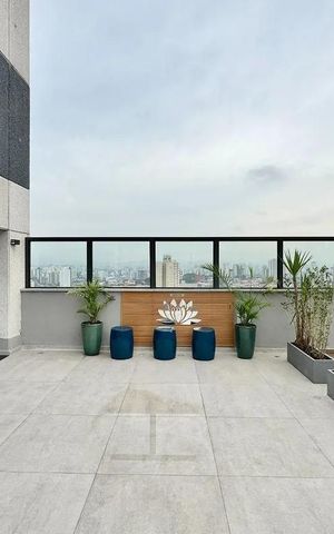 Studio para alugar com 27m², 1 quarto e sem vaga Studio para alugar com 27m², 1 quarto e sem vagaTerraço