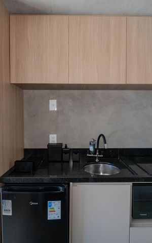 Studio para alugar com 25m², 1 quarto e sem vaga Studio para alugar com 25m², 1 quarto e sem vagaCozinha