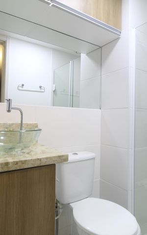 Apartamento à venda com 61m², 2 quartos e 1 vagaBanheiro Social