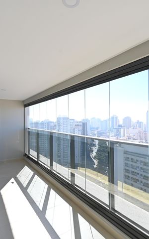 Studio à venda com 47m², 1 quarto e 1 vagaVaranda