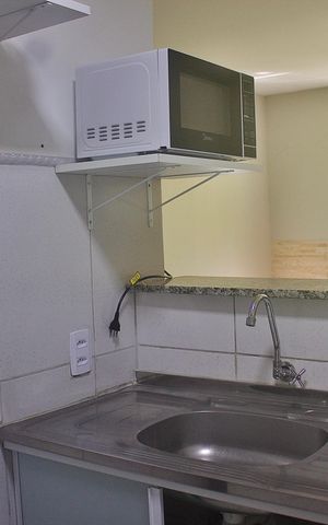 Studio para alugar com 18m², 1 quarto e sem vaga Studio para alugar com 18m², 1 quarto e sem vagaCozinha - Torneira