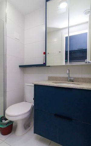 Studio para alugar com 27m², 1 quarto e sem vaga Studio para alugar com 27m², 1 quarto e sem vagaBanheiro