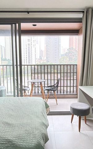 Studio para alugar com 26m², 1 quarto e sem vaga