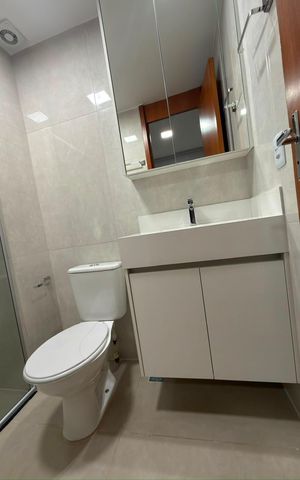 Apartamento para alugar com 61m², 3 quartos e 1 vaga Apartamento para alugar com 61m², 3 quartos e 1 vagaBanheiro 1