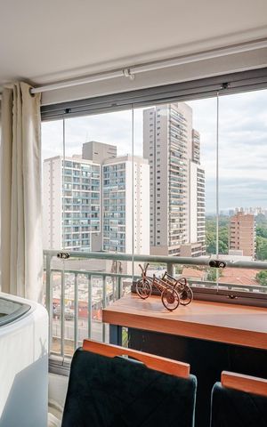 Studio para alugar com 28m², 1 quarto e sem vaga Studio para alugar com 28m², 1 quarto e sem vagaVaranda