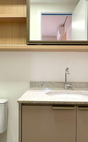 Studio para alugar com 24m², 1 quarto e sem vaga Studio para alugar com 24m², 1 quarto e sem vagaBanheiro da Suíte