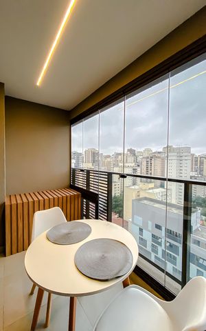 Studio para alugar com 26m², 1 quarto e sem vaga Studio para alugar com 26m², 1 quarto e sem vagaVaranda