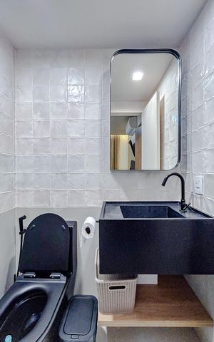 Apartamento para alugar com 24m², 1 quarto e sem vagaBanheiro da Suíte