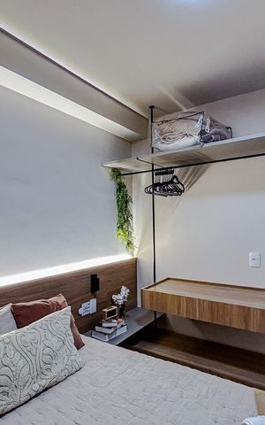 Apartamento para alugar com 24m², 1 quarto e sem vagaQuarto 1 - Suíte