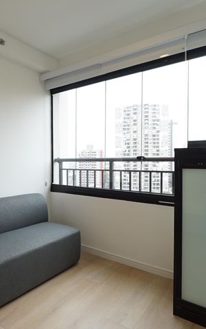 Studio para alugar com 32m², 1 quarto e sem vagaVaranda