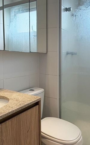 Apartamento para alugar com 90m², 2 quartos e 1 vagaBanheiro da Suíte